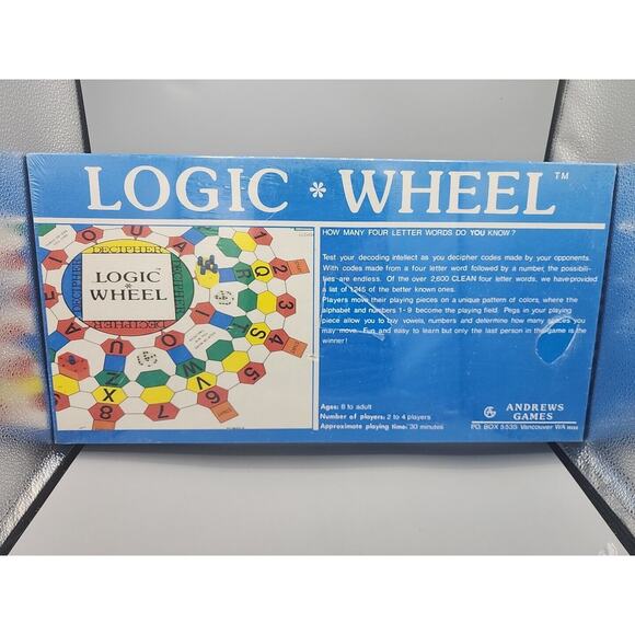 Logic Wheel Board Game Andrew's Games Vancouver Rare Sealed - Picture 1 of 8